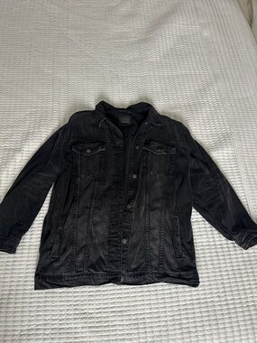 American Eagle Outfitters Black Denim Jacket Large